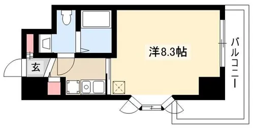 アーバンフラッツ新栄(旧La Douceur新栄)【0401号室】の間取り