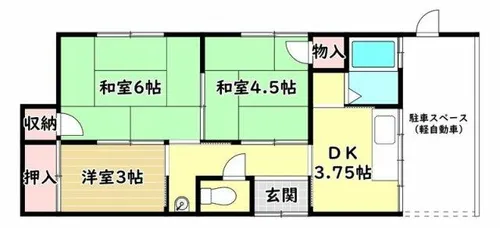 大阪府寝屋川市萱島東1丁目【テラスハウス】の間取り