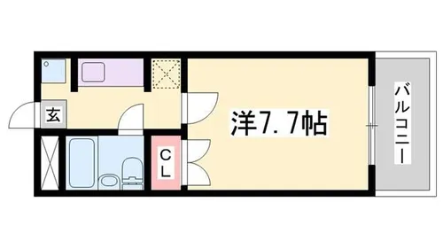 K・X御立【208号室】の間取り