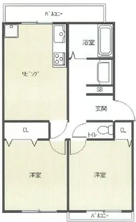 グリーンヒルズ土山【106号室】の間取り
