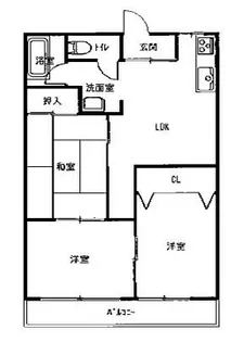 田寺ハイツ【303号室】の間取り