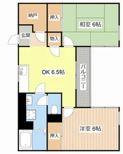 コーポ基【206号室】の間取り