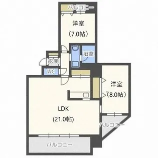 エッジウォーターテラス【13階】の間取り