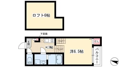 カサ シャングリラ【102号室】の間取り