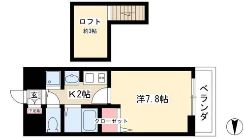 プレサンス名古屋駅前アクシス【4階】の間取り