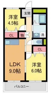 タカソウハイツ熊野【1階】の間取り