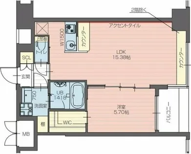 プレジオ長田【9階】の間取り