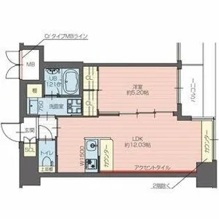 プレジオ長田【9階】の間取り