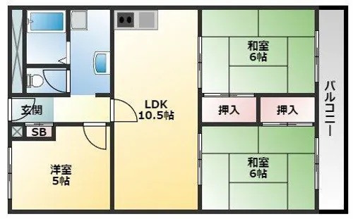 有宏ハイツ【205号室】の間取り