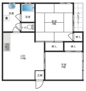木下第1マンション【3-D号室】の間取り