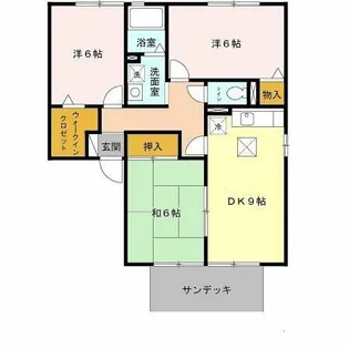 グランドコート夕映の郷 1【1-103号室】の間取り