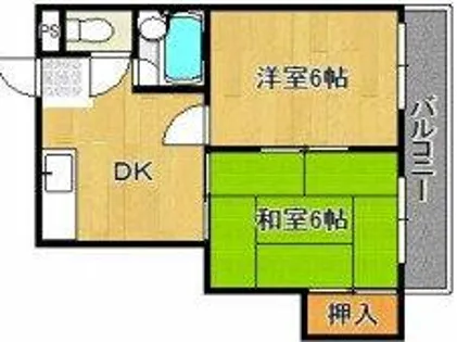 バンドーム大津和【2階】の間取り