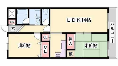 メゾン・ドゥ・M【106号室】の間取り