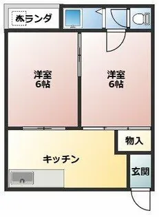 タチバナ荘 第三【1階】の間取り