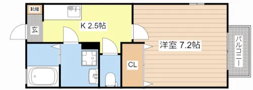シャーメゾン彦根est【0201号室】の間取り
