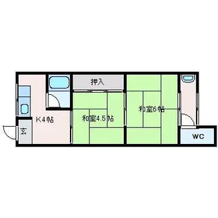 春日荘【204号室】の間取り