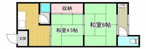 春日荘【204号室】の間取り