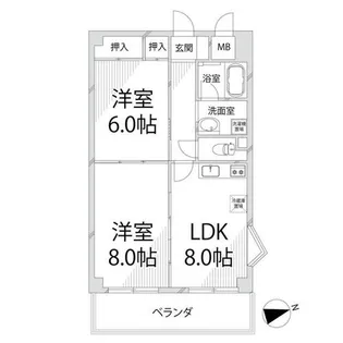 青山NKマンション【6階】の間取り