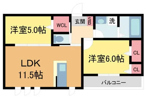 COPIA LIBERTE【203号室】の間取り