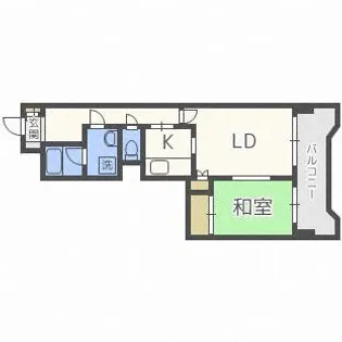 アジエステート大通西プラザ【6階】の間取り