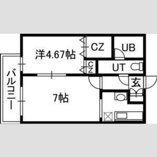 MODULOR南円山【1階】の間取り