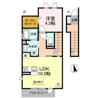 ラ・ルーチェ807 A棟【205号室】の間取り