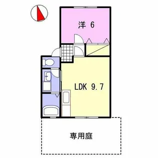 ディアコート花田【105号室】の間取り