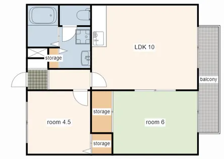サンガーデン白浜【202号室】の間取り