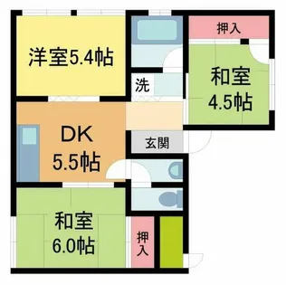 津田マンション【3階】の間取り