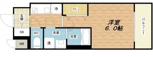 レオンコンフォート難波クレア【4階】の間取り