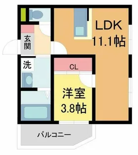 Mica Eleno Kurakuen【1階】の間取り