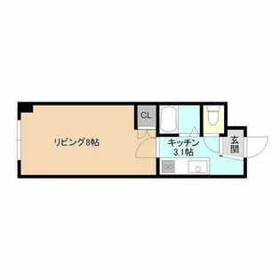サンライン白石駅【202号室】の間取り