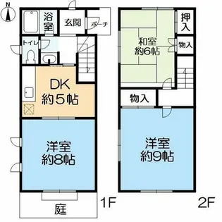 兵庫県西宮市桜町【タウンハウス】の間取り
