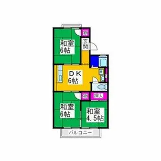 メゾンドール青葉【2階】の間取り