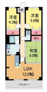 ドミールタワー幸大【503号室】の間取り