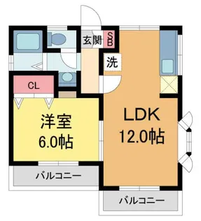 メゾン宮西I【202号室】の間取り