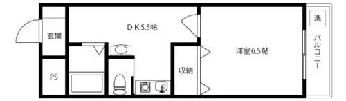 平井ビル【301号室】の間取り
