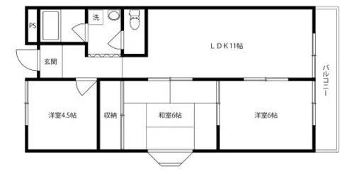 メゾン塚原I【201号室】の間取り