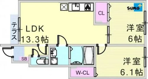 アルシオネ【105号室】の間取り