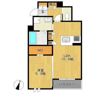 シャルロット共和【202号室】の間取り