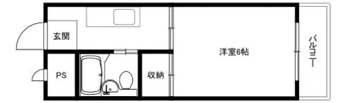 松原梅本ハイツ【107号室】の間取り