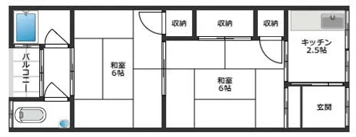 移行中 関西マンション【324号室】の間取り