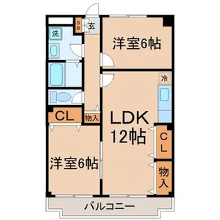 フリーダム常吉【1階】の間取り