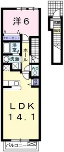 アルカンシエルB【2階】の間取り