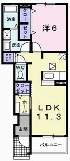 メゾンエレメンツS【102号室】の間取り
