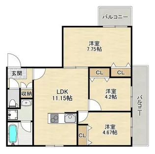 エス.フィールド奏【2階】の間取り