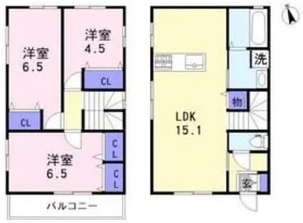 兵庫県姫路市継【一戸建】の間取り