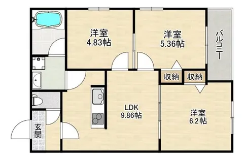 エス フィールド奏【2階】の間取り