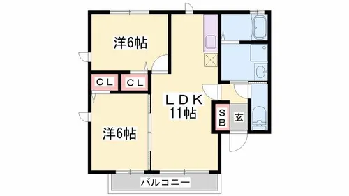 BIRDLANDたまで【1階】の間取り