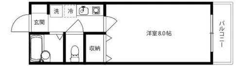 アビタシオン奈佐原A棟【110号室】の間取り